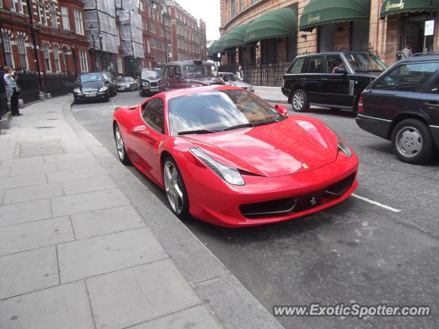 Ferrari 458 Italia spotted in London, United Kingdom