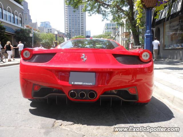 Ferrari 458 Italia spotted in Yorkville, Canada