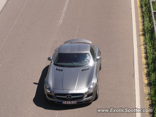 Mercedes SLS AMG spotted in A61, Germany