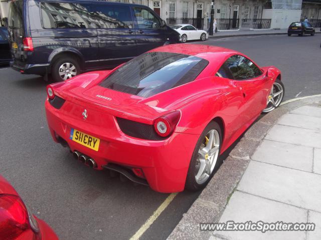 Ferrari 458 Italia spotted in London, United Kingdom