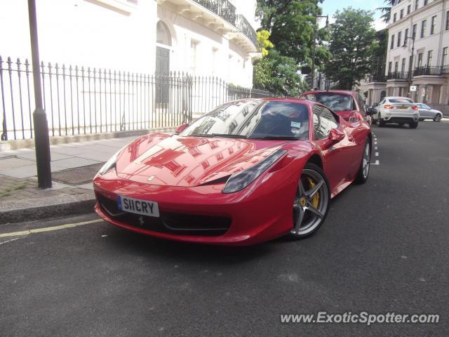 Ferrari 458 Italia spotted in London, United Kingdom