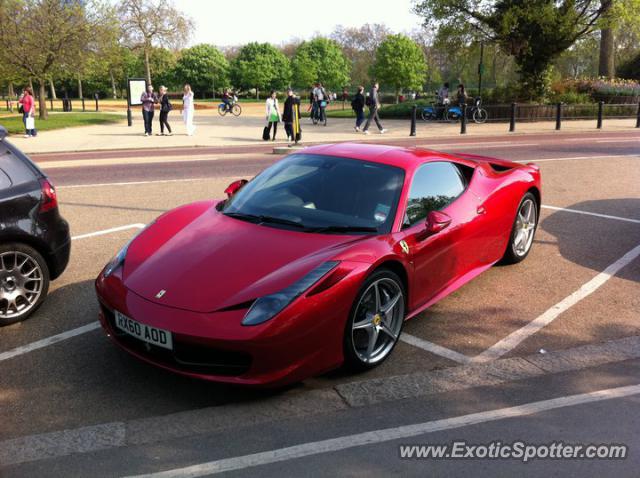 Ferrari 458 Italia spotted in London, United Kingdom