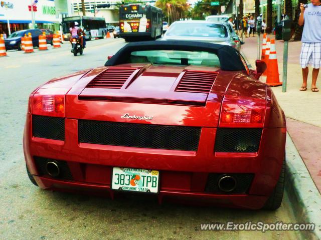 Lamborghini Gallardo spotted in Miami, Florida