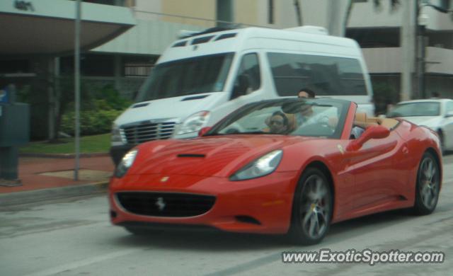 Ferrari California spotted in Miami, Florida