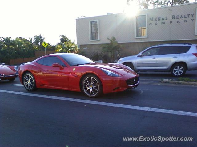 Ferrari California spotted in La Jolla, California