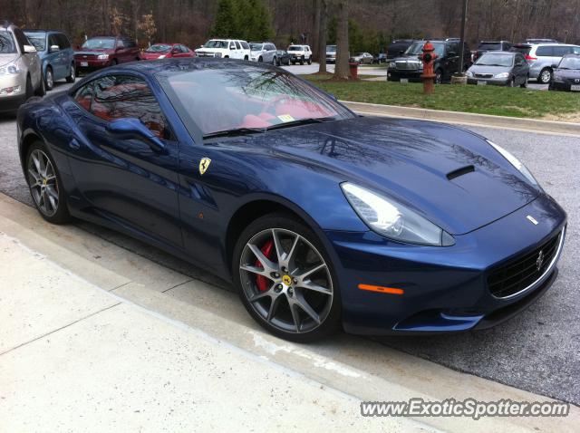 Ferrari California spotted in Potomac, Maryland