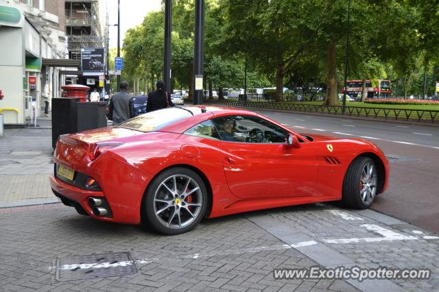 Ferrari California spotted in London, United Kingdom