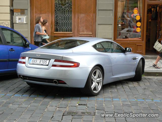 Aston Martin DB9 spotted in Prague, Czech Republic