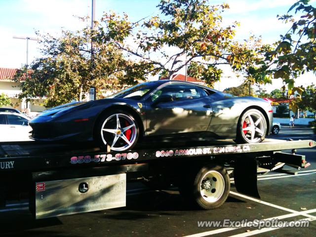 Ferrari 458 Italia spotted in La Jolla, California