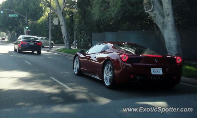 Ferrari 458 Italia spotted in Beverly Hills, California