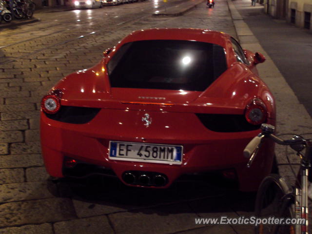 Ferrari 458 Italia spotted in Milan, Italy