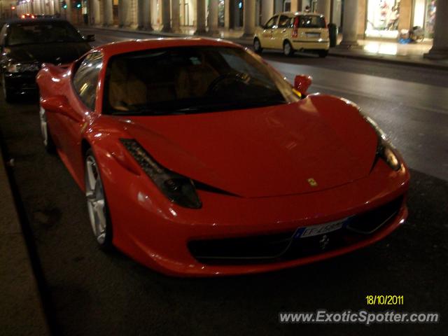 Ferrari 458 Italia spotted in Turin, Italy