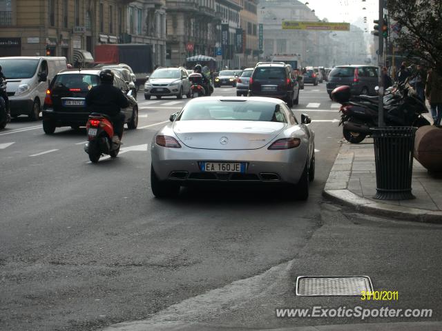 Mercedes SLS AMG spotted in Milan, Italy