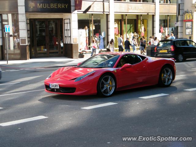 Ferrari 458 Italia spotted in London, United Kingdom