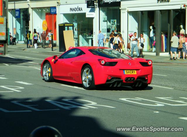 Ferrari 458 Italia spotted in London, United Kingdom