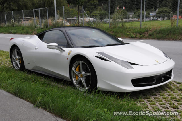 Ferrari 458 Italia spotted in Visp, Switzerland