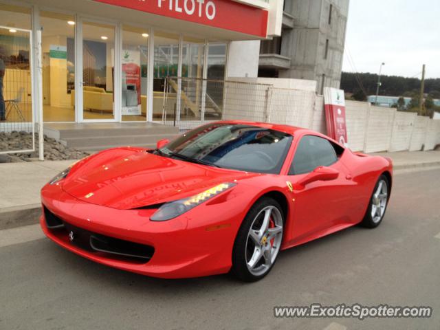 Ferrari 458 Italia spotted in Reñaca, Chile