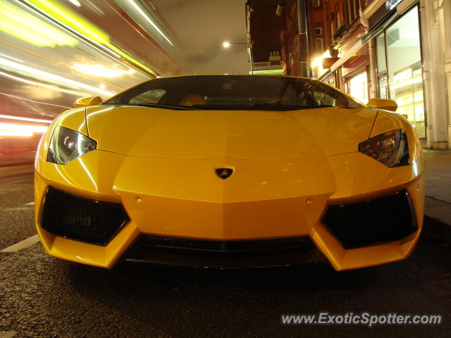 Lamborghini Aventador spotted in London, United Kingdom