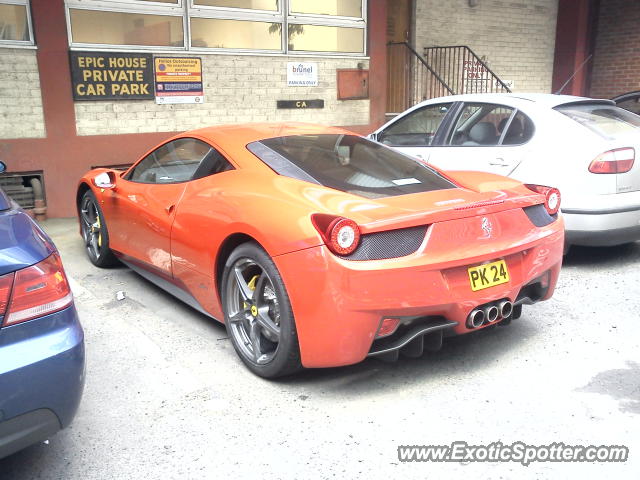 Ferrari 458 Italia spotted in Glasgow, United Kingdom