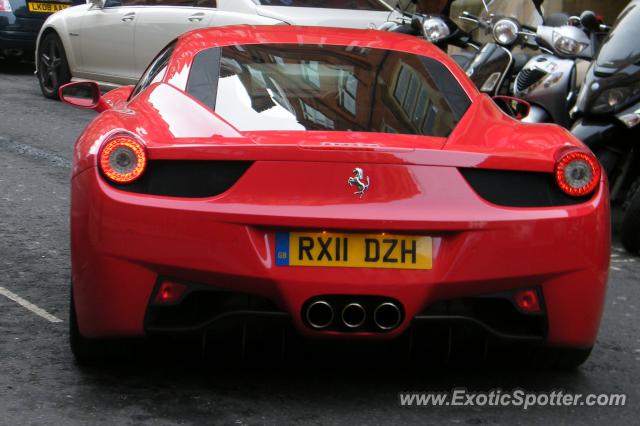 Ferrari 458 Italia spotted in London, United Kingdom