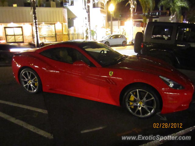 Ferrari California spotted in La Jolla, California