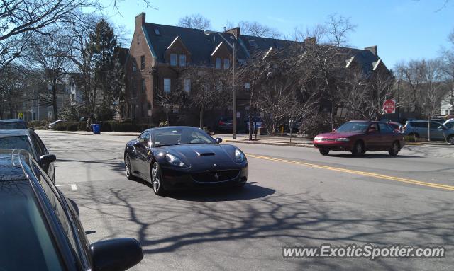 Ferrari California spotted in Brookline, Massachusetts