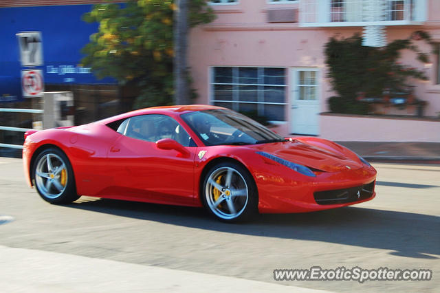 Ferrari 458 Italia spotted in La Jolla, California