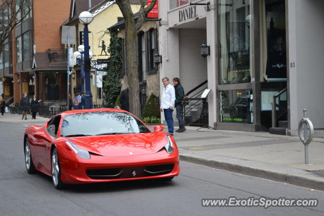 Ferrari 458 Italia spotted in Toronto, Canada