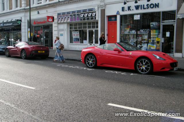 Ferrari California spotted in London, United Kingdom