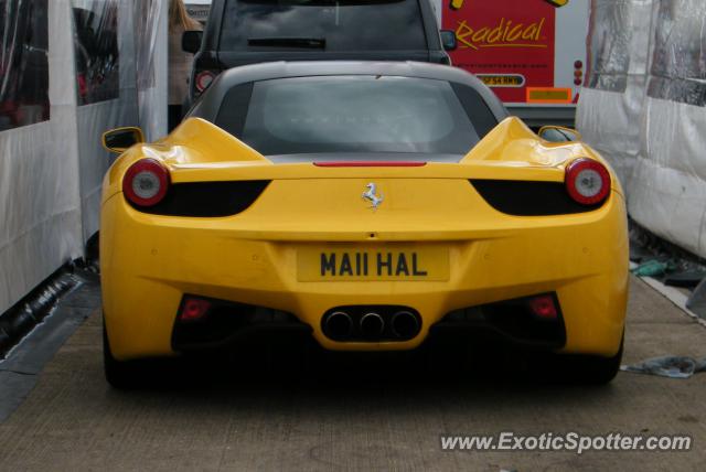 Ferrari 458 Italia spotted in Silverstone, United Kingdom