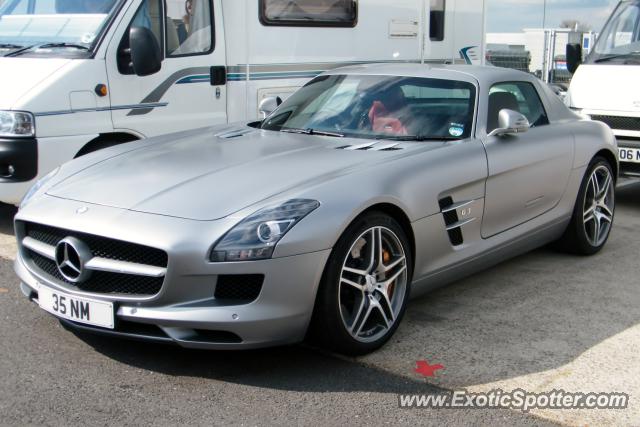 Mercedes SLS AMG spotted in Silverstone, United Kingdom