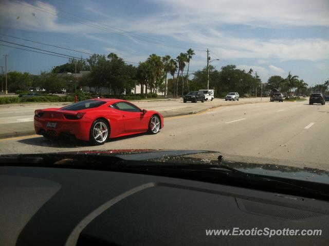 Ferrari 458 Italia spotted in Ft. Lauderdale, Florida