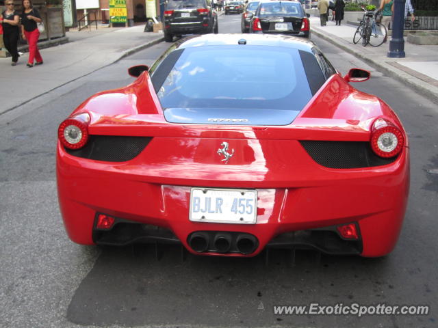 Ferrari 458 Italia spotted in Toronto, Canada