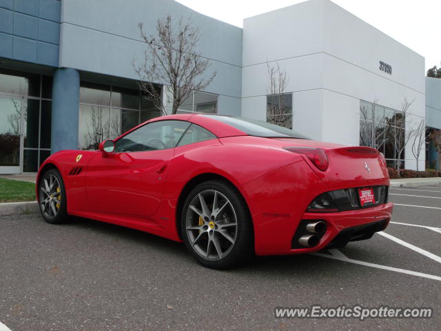 Ferrari California spotted in Newpark, California