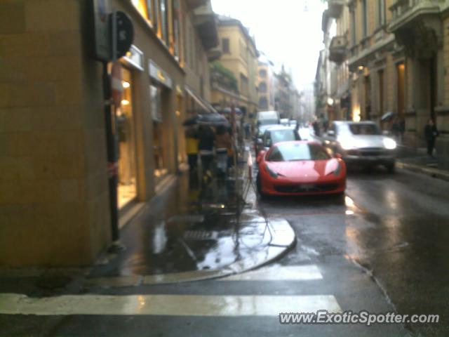 Ferrari 458 Italia spotted in MILANO, Italy