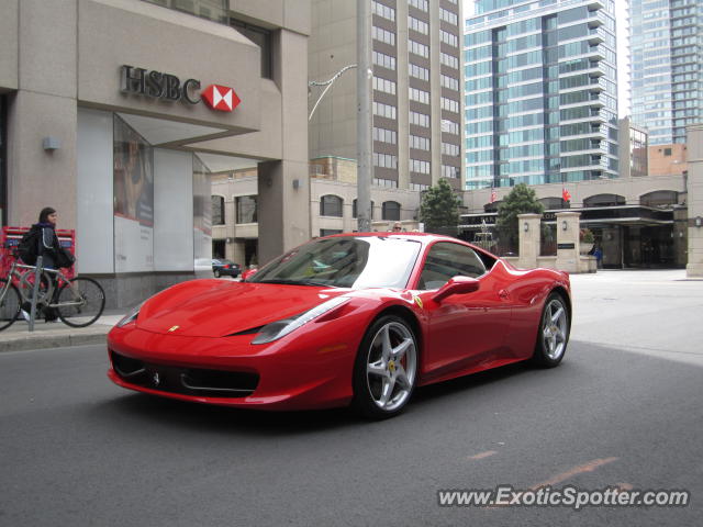 Ferrari 458 Italia spotted in Toronto, Canada