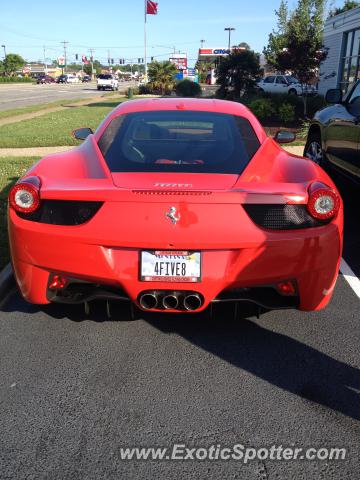 Ferrari 458 Italia spotted in Va Beach, Virginia