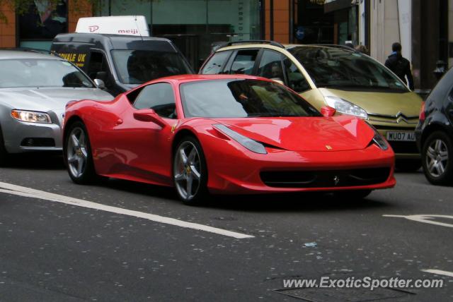 Ferrari 458 Italia spotted in London, United Kingdom