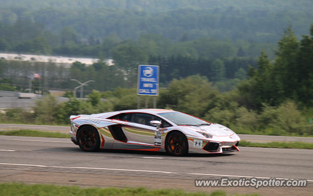 Lamborghini Aventador spotted in Binghamton, New York