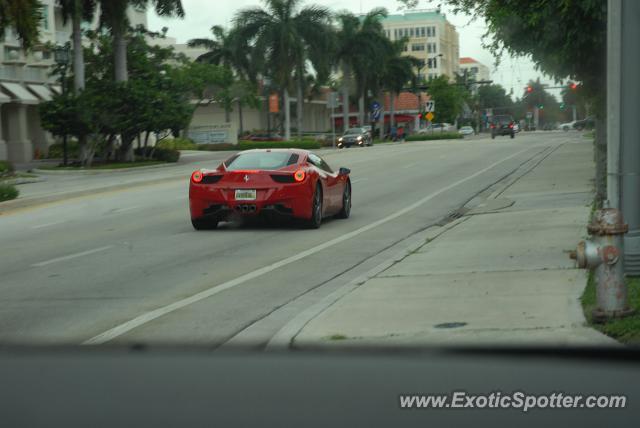 Ferrari 458 Italia spotted in Boca Raton, Florida