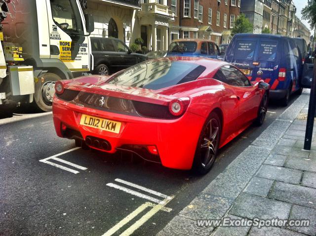 Ferrari 458 Italia spotted in London, United Kingdom