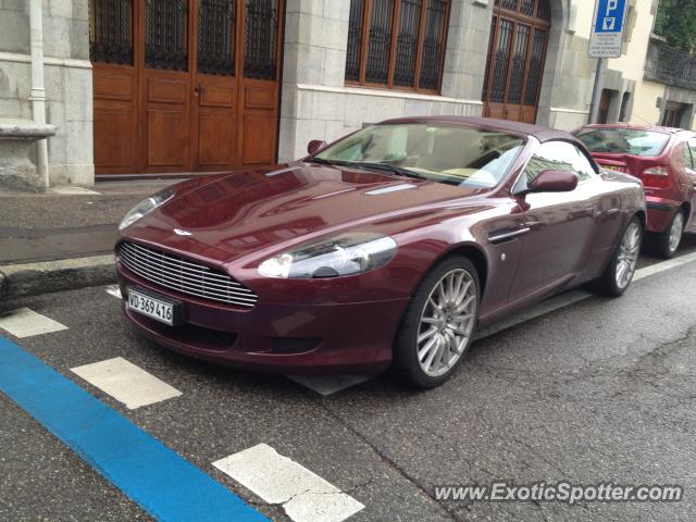 Aston Martin DB9 spotted in Geneva, Switzerland