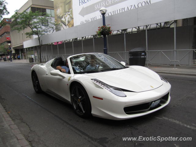 Ferrari 458 Italia spotted in Toronto, Canada