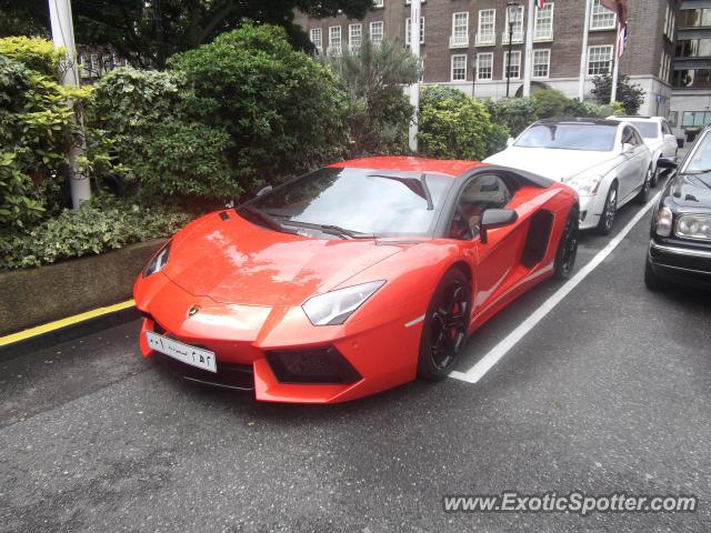 Lamborghini Aventador spotted in London, United Kingdom