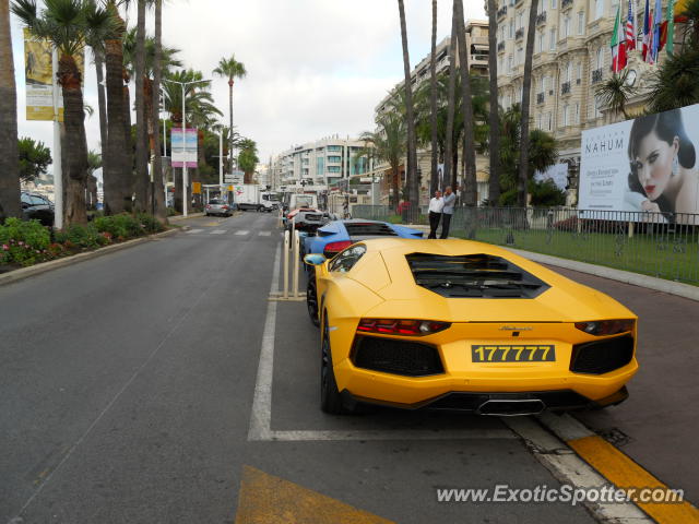 Lamborghini Aventador spotted in Cannes, France