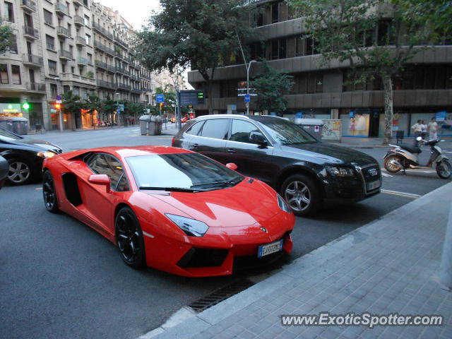 Lamborghini Aventador spotted in Barcelona, Spain