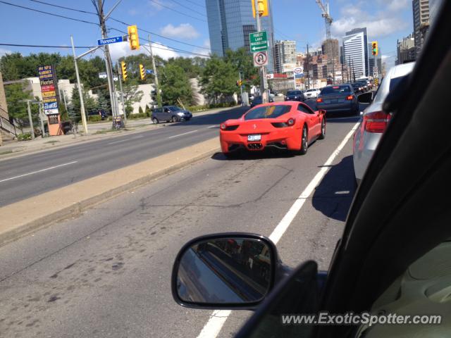 Ferrari 458 Italia spotted in Toronto, Canada