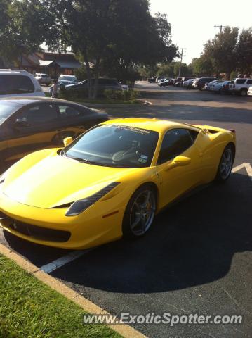 Ferrari 458 Italia spotted in Dallas, Texas