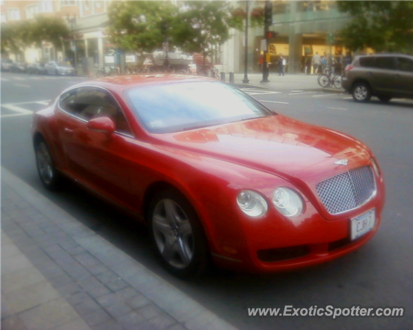 Bentley Continental spotted in Boston, Massachusetts