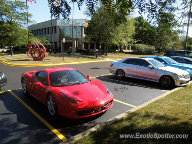 Ferrari 458 Italia spotted in Schaumburg, Illinois